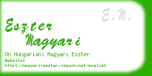 eszter magyari business card